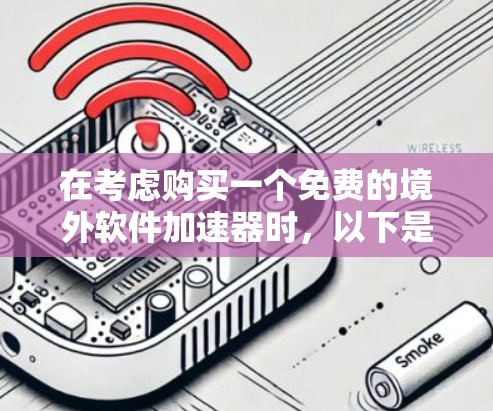 在考虑购买一个免费的境外软件加速器时,以下是一些关键点和建议,帮助你做出明智的选择 在考虑购买一个免费的境外软件加速器时,以下是一些关键点和建议,帮助你做出明智的选择