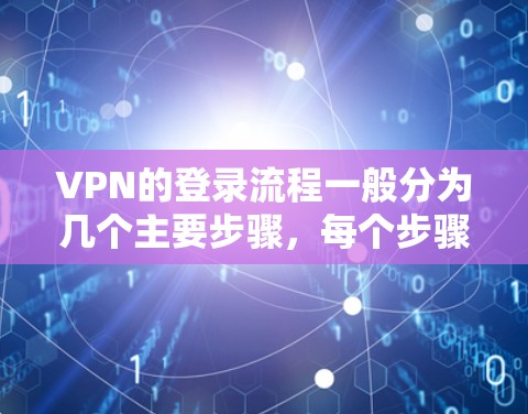 VPN的登录流程一般分为几个主要步骤，每个步骤所需的时间因情况而异。以下是一个详细的步骤说明