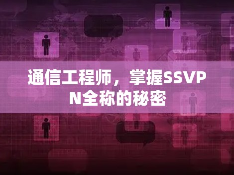 通信工程师，掌握SSVPN全称的秘密