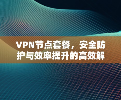 VPN节点套餐，安全防护与效率提升的高效解决方案