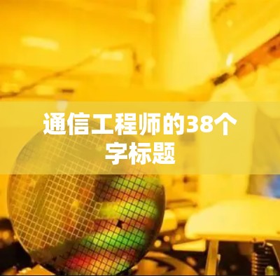 通信工程师的38个字标题