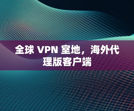 全球 VPN 室地，海外代理版客户端