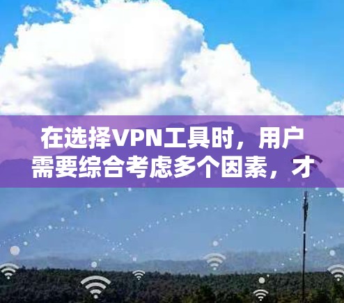 在选择VPN工具时，用户需要综合考虑多个因素，才能做出最适合自己需求的选择。以下是一个综合使用VPN工具的评测，涵盖了速度、安全性、用户反馈、限制因素等关键点，帮助用户做出明智的选择