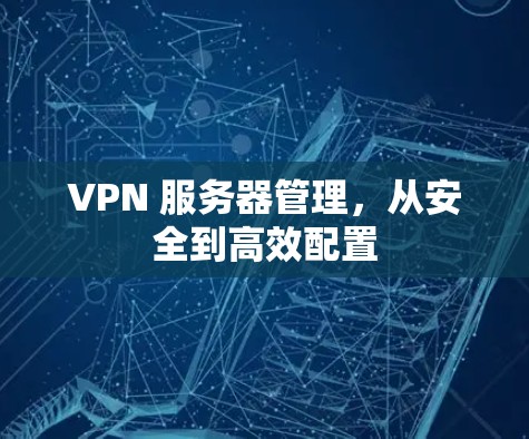 VPN 服务器管理，从安全到高效配置