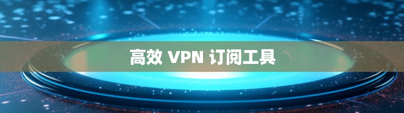 高效 VPN 订阅工具