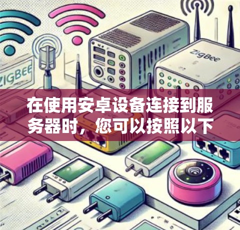 在使用安卓设备连接到服务器时，您可以按照以下步骤操作
