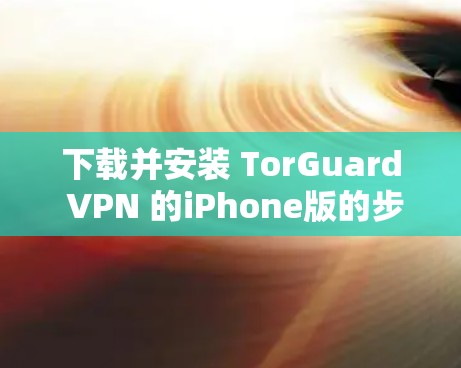 下载并安装 TorGuard VPN 的iPhone版的步骤如下