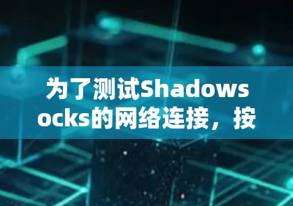 为了测试Shadowsocks的网络连接,按照以下步骤进行 为了测试Shadowsocks的网络连接,按照以下步骤进行